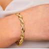 Bracciale Bottega Boccadamo BBR151D placcato oro giallo intreccio in parte liscia e in pavè di zirconi