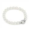 Bracciale Bottega Boccadamo BBR138M Filo Perle SW con Moschettone in Argento e pavè di zirconi