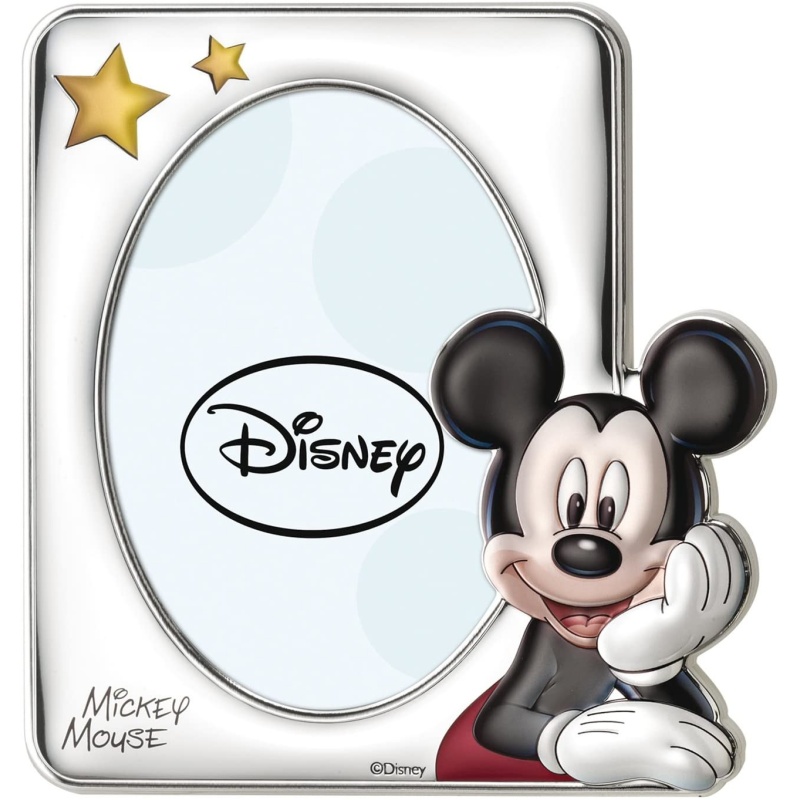 Disney Baby - Mickey Mouse - Cornice Portafoto  in Argento con dettagli dipinti a Colori