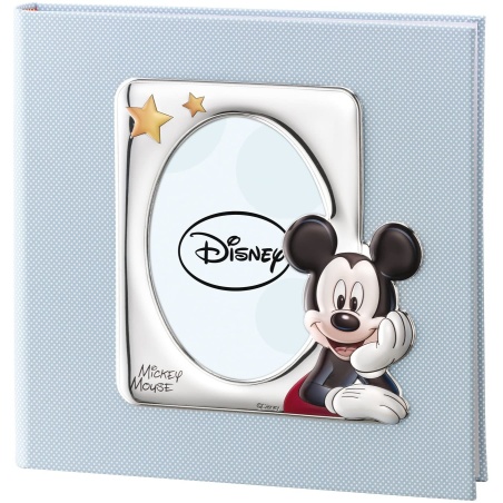 Album Mickey Mouse album portafoto ricoperto con ecopelle colore azzurro