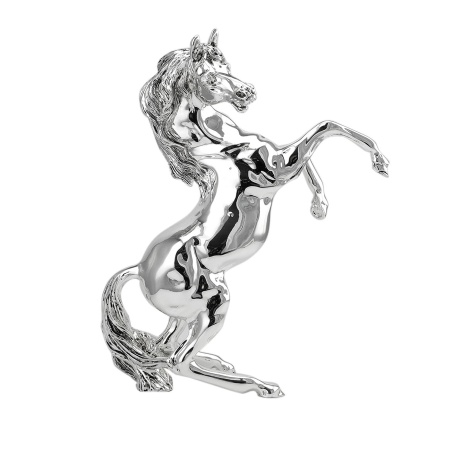 De Marco - Scultura cavallo laminato in argento h cm 34 COD: 250006