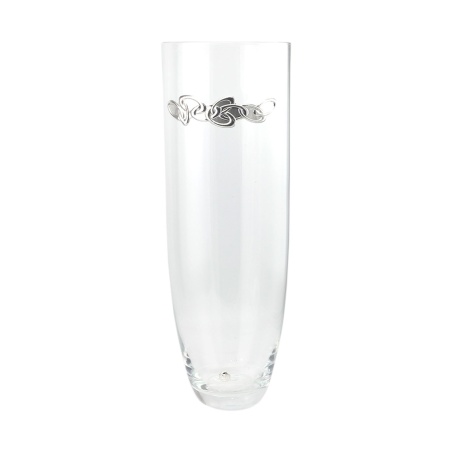 Carisma - Vaso in vetro decoro 25 esimo anniversario in argento H. 50cm - COD: 2064/2