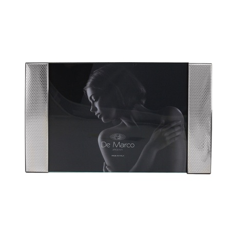 De Marco Argenti - Cornice Portafoto laminato in Argento cm 15X20 Ideale Come Regalo retro in legno COD: 368600