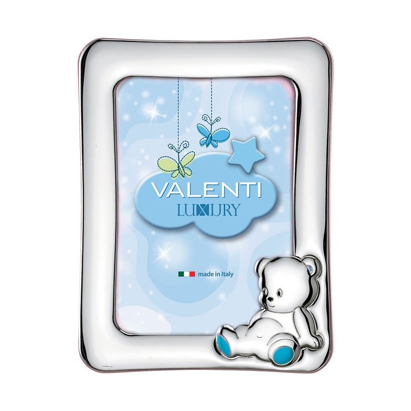 Valenti - Portafoto cornice Orsetto bambino celeste decorazioni cameretta COD: 73105 3LC