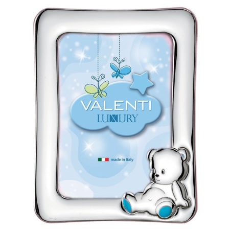 Valenti - Portafoto cornice Orsetto bambino celeste decorazioni cameretta COD: 73105 3LC