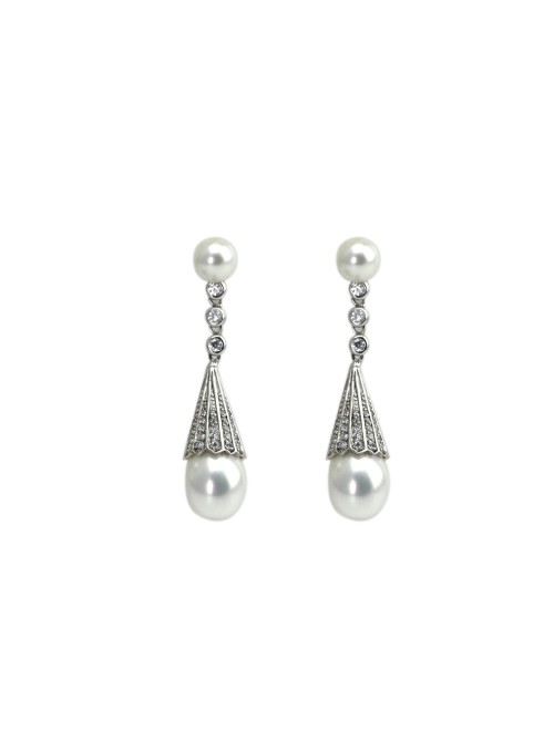 Orecchini in argento 925 con perle e zircone Doma COD: 392