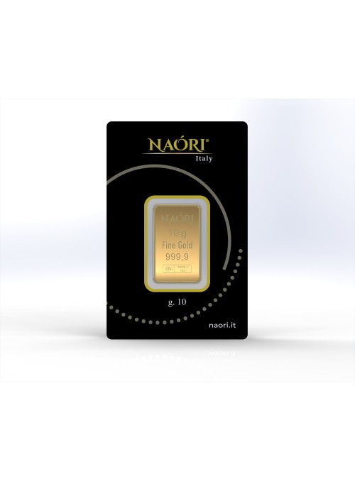 Lingotto d'oro da investimento 24KT oro 999 di 10gr Naori idea regalo