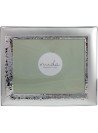 MIDA - Cornice porta foto in argento bilaminato - Martellata e Satinata misura 30x24 cm COD: M52003 7L