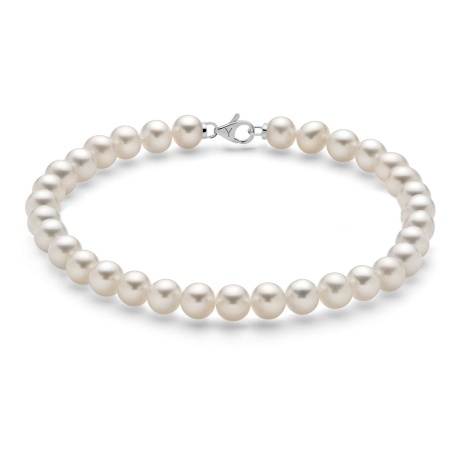 YUKIKO Bracciale Oro Perle colore bianco 5,5-6 mm  COD: PBR1675YV
