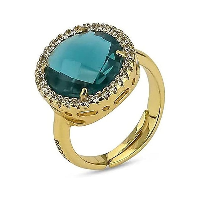 Donna anello pietra verde tiffany  Sharada  cod: XAN190D