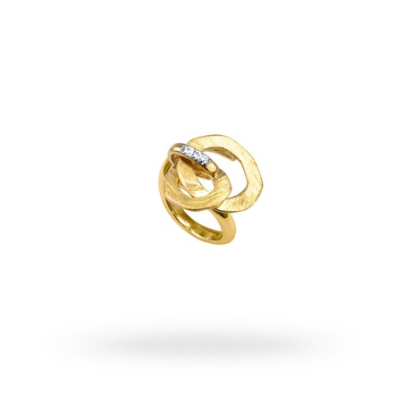 Anello regolabile da donna in argento, centrale formato da anelli concatenati diva gioielli cod 20303_002